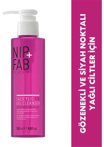 Nip+Fab Salisilik Asit Fix Yağlı Ciltler Için Yüz Yıkama Jeli 145 ml