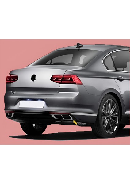 Vw Passat B8.5 Krom Egzoz Çıkış Kromu 3 Parça P.çelik 2019 ve Üzeri