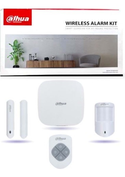 DHI-ART-ARC3000H-03-GW2(868) Alarm Kıt (Panel - Pır-Manyetik Kontak-Kumanda)