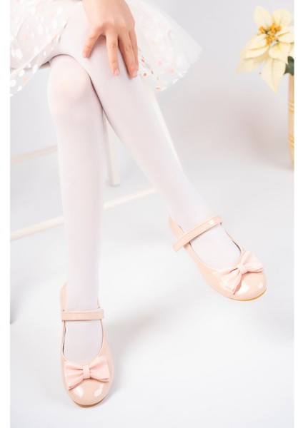 Fiyonklu Pudra Kız Çocuk Ayakkabı modelleri