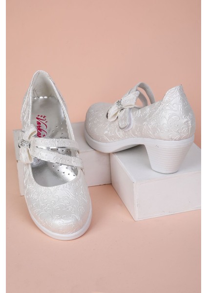 Topuklu Sedef Sarmaşık Kız Çocuk Ayakkabı indirimleri