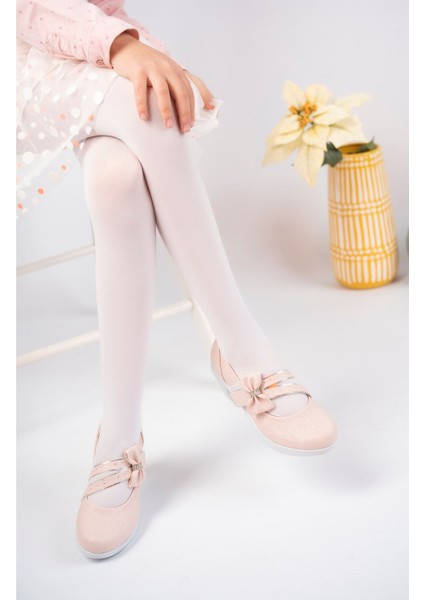 Topuklu Pembe Simli Kız Çocuk Ayakkabı modelleri