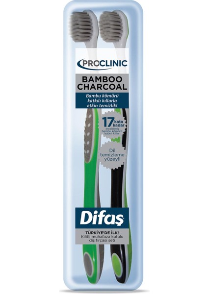 Diş Fırçası Proclinic Bamboo Chorcoal 1+1