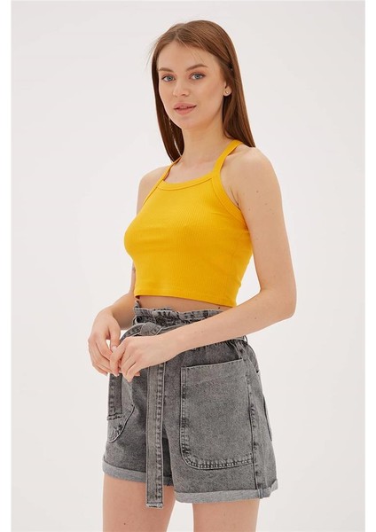 Askılı Crop Atlet Turuncu / Orange