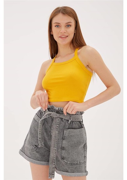 Askılı Crop Atlet Turuncu / Orange fiyatları