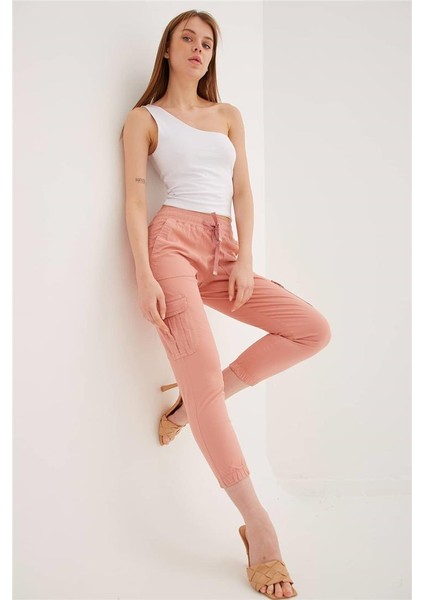 Kargo Cep Jogger Pantolon Somon / Salmon modelleri