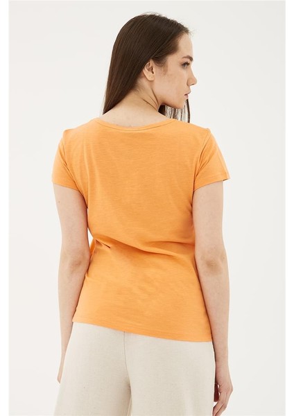 V Yaka T-Shirt Coral / Coral indirimleri