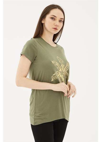 Baskılı T-Shirt Haki / Khaki fiyatları