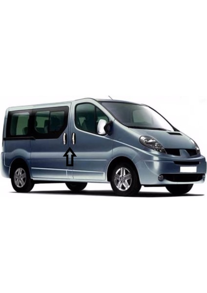Renault Trafic Uyumlu 2001-2014 Krom Kapı Kolu 4 Kapı Paslanmaz Çelik