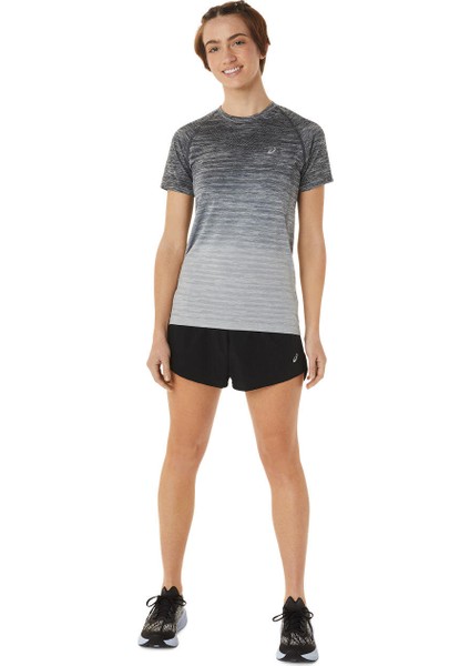 SEAMLESS SS TOP W Gri Siyah Kısa Kollu Tshirt-2012C385-020