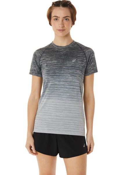 SEAMLESS SS TOP W Gri Siyah Kısa Kollu Tshirt-2012C385-020