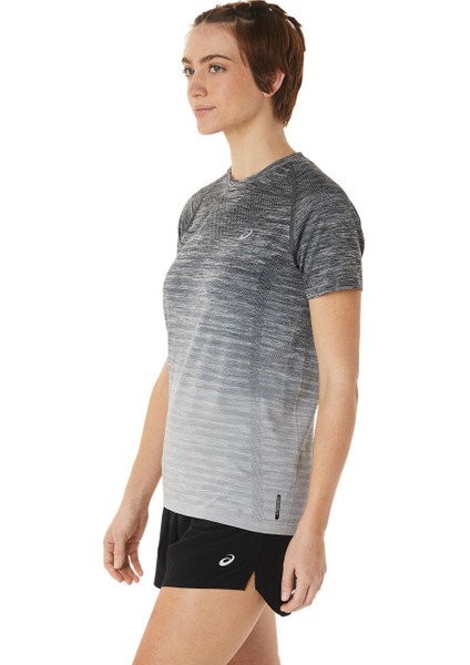 SEAMLESS SS TOP W Gri Siyah Kısa Kollu Tshirt-2012C385-020