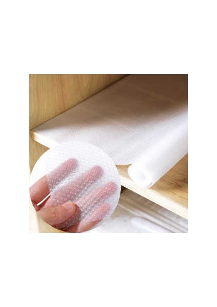 Eva Kaymaz Raf Dolap Çekmece Buzdolabı Örtüsü Şeffaf 45 cm x 10 mt