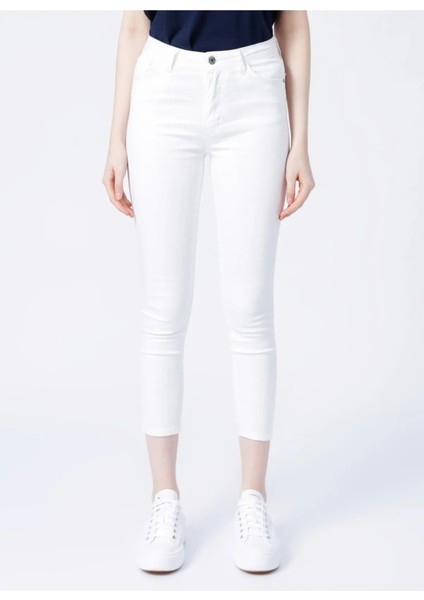 23Y0565K1 Fashion Friends Kadın Pantolon Beyaz