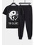 Unisex Yin & Yang Baskılı 2'li Eşofman Takımı 1