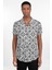 Slim Fit Dar Kesim Apaj Yaka Viskon Kısa Kol Erkek Spor Gömlek 2