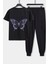 Unisex Butterfly Baskılı 2'li Eşofman Takımı 1