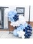 Makaron Mavi Gece Mavisi ve Beyaz Balon Zinciri 100 Adet 100 Adet 1