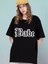 Büyük Beden Özel Tasarım Babe Baskılı Pamuk Ultra Hafif Oversize Kadın T-Shırt 1
