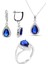 Safir Taşlı 925 Ayar Gümüş Üçlü Set 201021919 1
