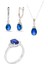Safir Taşlı 925 Ayar Gümüş Üçlü Set 201021906 1
