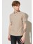 Polo Yaka T-shirt Bej Erkek Kısa Kol T-Shirt 2