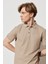 Polo Yaka T-shirt Bej Erkek Kısa Kol T-Shirt 4