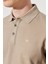 Polo Yaka T-shirt Bej Erkek Kısa Kol T-Shirt 5
