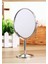 AYN-101 Krom Büyüteçli Taşınabilir Mini Çift Taraflı Makyaj Aynası Oval - Standlı Seyahat Aynası 2