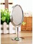 AYN-101 Krom Büyüteçli Taşınabilir Mini Çift Taraflı Makyaj Aynası Oval - Standlı Seyahat Aynası 4