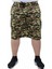 Mocgrande Büyük Beden Commando Camouflage Erkek Penye Şort 23606 Bej 4