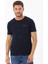 Erkek Garnili Cep Nakışlı Bisiklet Yaka T-Shirt 1