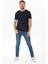 Erkek Garnili Cep Nakışlı Bisiklet Yaka T-Shirt 2