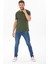Erkek Garnili Cep Nakışlı Bisiklet Yaka T-Shirt 2