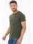 Erkek Garnili Cep Nakışlı Bisiklet Yaka T-Shirt 5