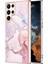 Galaxy S23 Ultra Için Mermer Desenli Tpu Tampon Telefon Kılıfı - Rose Gold (Yurt Dışından) 1