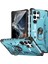 Galaxy S22 Ultra 5g Için Halka Tutucu Standlı Çift Katmanlı Telefon Kılıfı - Mavi (Yurt Dışından) 1