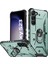 Galaxy S23 Için Halka Tutucu Standlı Çift Katmanlı Telefon Kılıfı - Yeşil (Yurt Dışından) 1