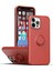Apple iPhone 14 Için Ince Silikon Yüzük Stand Telefon Kılıfı - Kırmızı (Yurt Dışından) 1