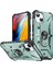 Apple iPhone 14 Için Halka Tutucu Standlı Çift Katmanlı Telefon Kılıfı - Yeşil (Yurt Dışından) 1