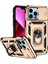 Apple iPhone 14 Pro Için Halka Ayaklı ve Kayar Kamera Kapaklı Telefon Kılıf - Altın (Yurt Dışından) 1