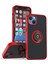 Apple iPhone 14 Için Yüzük Stand Mat Sert Silikon Telefon Kılıfı - Kırmızı (Yurt Dışından) 1