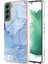 Galaxy S23+ Için Desen Sert Arka Şeffaf Tpu Tampon Telefon Kılıfı - Mavi (Yurt Dışından) 1