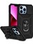 Apple iPhone 14 Pro Max Için Halka Ayaklı ve Kayar Kamera Kapaklı Telefon Kılıf - Siyah (Yurt Dışından) 1