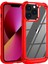 Apple iPhone 14 Pro Için Şeffaf Sert Pc Tpu Tampon Telefon Kılıfı - Kırmızı (Yurt Dışından) 1