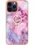 Apple iPhone 14 Pro Için Halka Tutucu ile Desen Sert Arka Tpu Tampon Telefon Kılıfı - Pembe (Yurt Dışından) 3