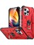 Apple iPhone 14 Pro Max Için Halka Tutucu Standlı Çift Katmanlı Telefon Kılıfı - Kırmızı (Yurt Dışından) 1