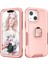 Apple iPhone 14 Plus Için Yüzük Stand Silikon Sert Pc Tampon Telefon Kılıfı - Rose Gold (Yurt Dışından) 1