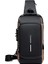 Tek Kollu Çanta Iş Erkek Çantası Göğüs USB Şarj Portlu Crossbody Çanta Dış Mekan Çalışması Için Su Geçirmez Küçük Sırt Çantası Yürüyüş Koşu Sporu Seyahat Çantası Siyah Kahverengi (Yurt Dışından) 1