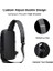 Tek Kollu Çanta Iş Erkek Çantası Göğüs USB Şarj Portlu Crossbody Çanta Dış Mekan Çalışması Için Su Geçirmez Küçük Sırt Çantası Yürüyüş Koşu Sporu Seyahat Çantası Siyah Kahverengi (Yurt Dışından) 5